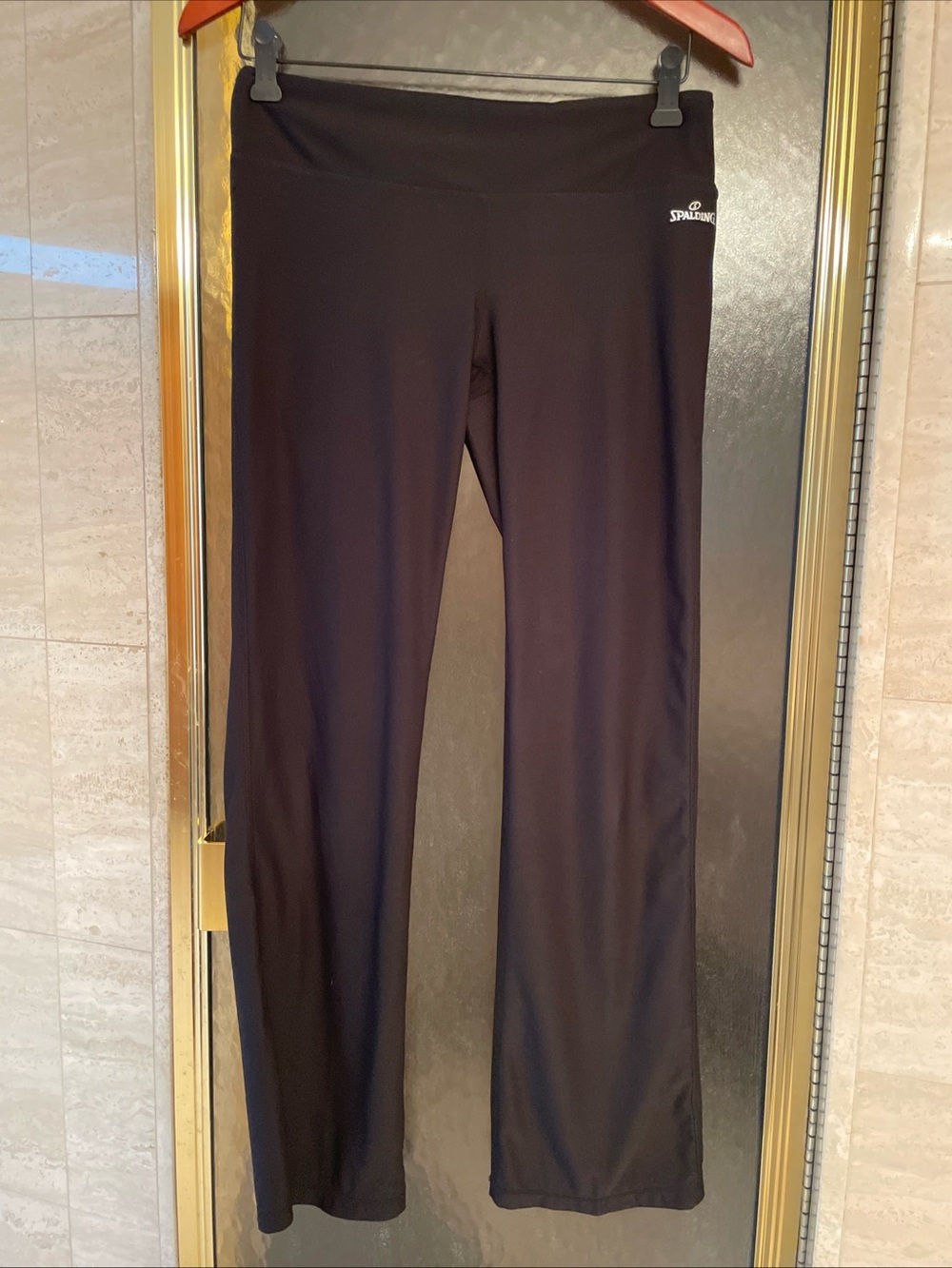 Spalding Women’s Black Stretch Activewear Straight Leg Pants Size Small
